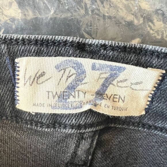 Free People We The Free Women's Black Raw High-Rise Jegging Zip Fly Skinny Jeans - Picture 4 of 12